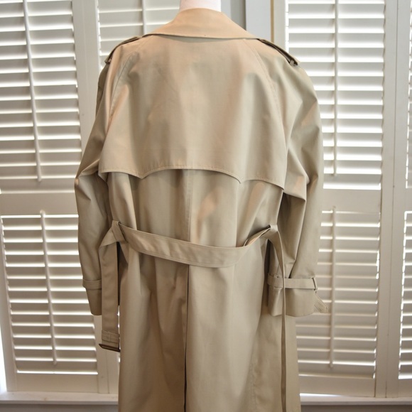 Vintage Christian Dior Trench Coat double breasted 46R - Picture 6 of 16